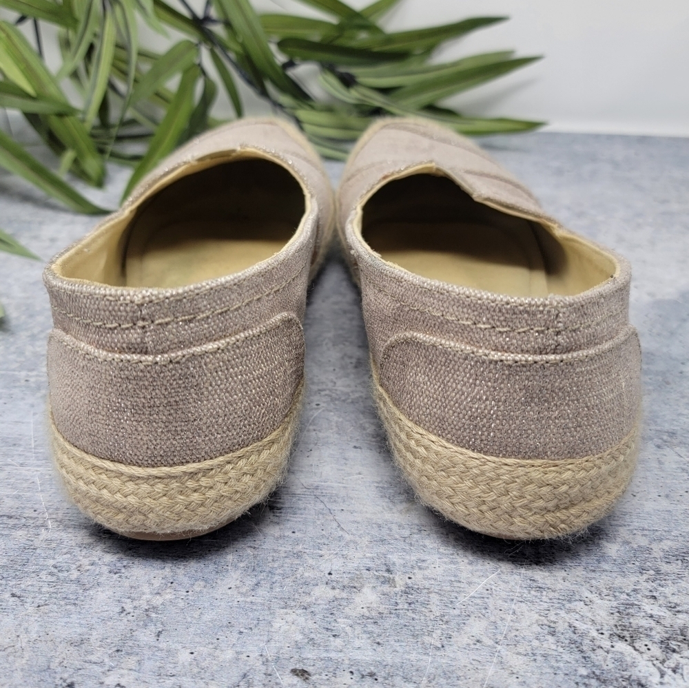Mootsies Tootsies | Beige Sparkly Espadrille Flats - Picture 5 of 8